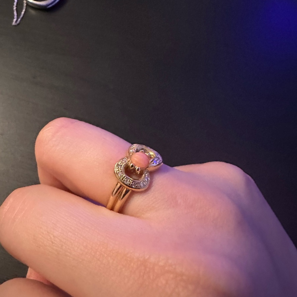 🚫🚫🚫SOLD Dior 750 18k gold coral ring - Picture 7 of 9